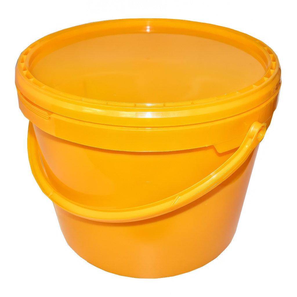 Secchiello per miele in plastica 15 kg giallo